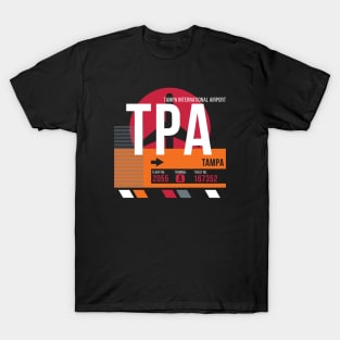 Vintage Tampa Florida TPA Airport Code Travel Day Retro Air Travel T-Shirt